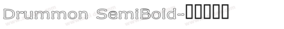 Drummon SemiBold字体转换